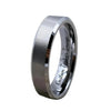 Silver ring with 'Custom Text or Image' engraving on a light background