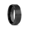 Memphis black titanium ring, front view