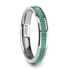 Blue Carbon Fiber Inlay Tungsten Carbide Band - 4mm - 10mm