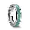 Blue Carbon Fiber Inlay Tungsten Carbide Band - 4mm - 10mm