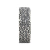 BROOKSTONE Black Tungsten Wedding Band with Sterling Silver Stonework Pattern