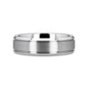 VIBIUS Beveled Tungsten Carbide Wedding Band with Double Grooves 6mm & 8mm