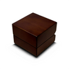 Bethel dark wood ring box, closed side view
