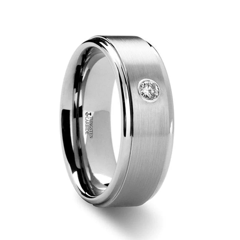 Diamond Tungsten Ring - 8mm