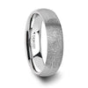 Temple Fingerprint Ring Engraved Domed Tungsten Ring Brushed Finish 4mm - 12mm