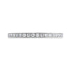 Flat Polished Titanium Women's Eternity Wedding Ring With Lab-Created White Diamonds Setting - 2mm