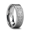 Flat Tungsten Ring Laser Engraved Celtic Crosses - 8mm