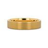 Gold Plated Flat Brushed Finished Tungsten Wedding Ring - 4mm 6mm & 8mm