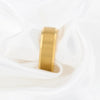 Alexandria gold-plated tungsten ring, angled view