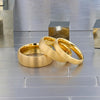 Nubia gold-plated tungsten ring, angled view