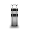 Makoa Dual Offset Grooves Men’s Tungsten Wedding Band - 6mm or 8mm