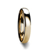 Tidam Matching Ring Set Domed Gold Plated Tungsten Carbide Ring - 4mm - 8mm