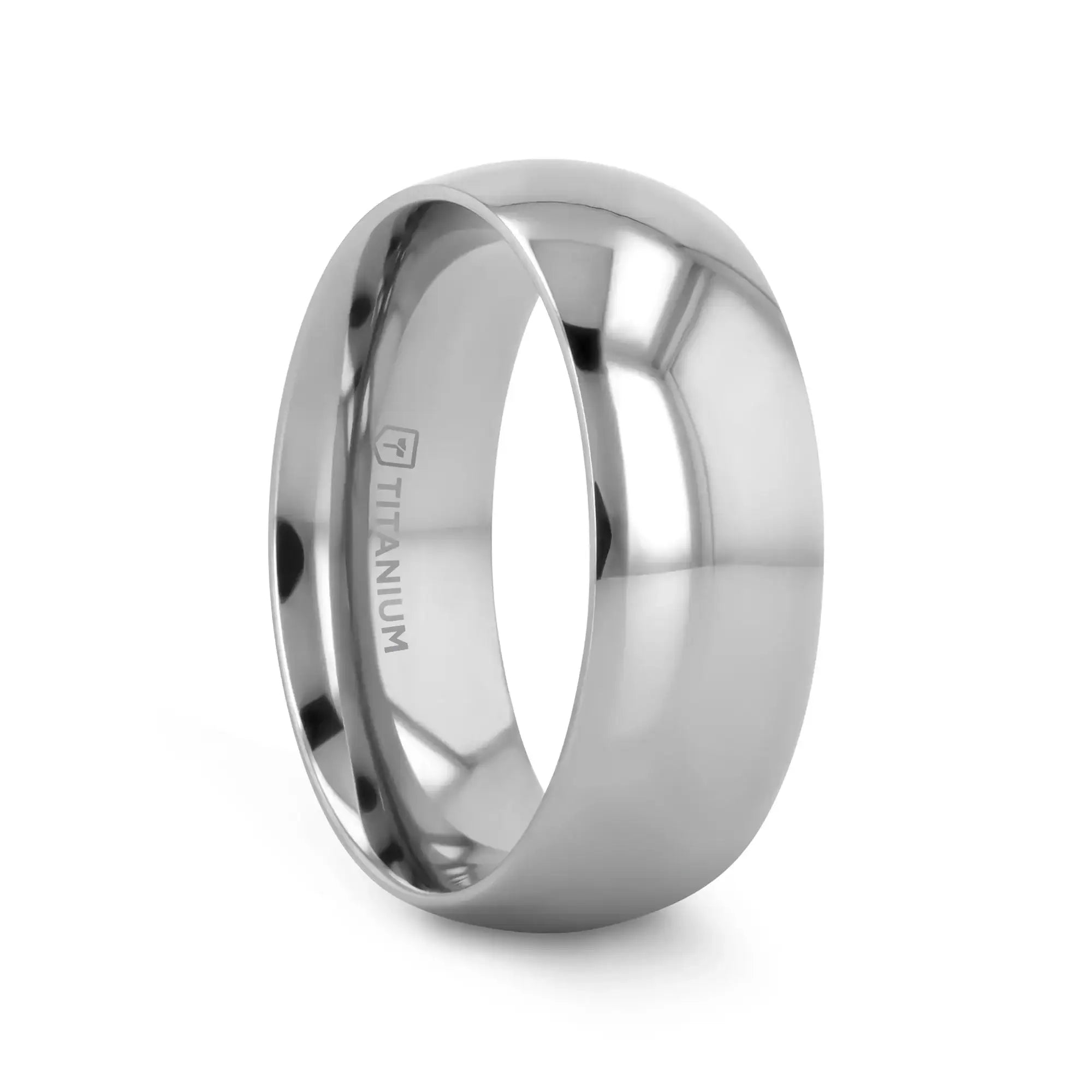 Rhodes titanium ring, front view