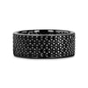 VENOM Sterling Silver Wedding Band with Black Spinel