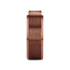 Sardis espresso tungsten ring, front view