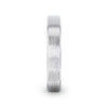 Silver Brushed Center Flat Style Wedding Band With Beveled Edges - 4mm & 8mm