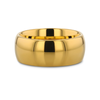 Tidam Classic Domed Gold-Plated Tungsten Carbide Ring Polished - 4mm - 10mm