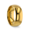 Tidam Classic Domed Gold-Plated Tungsten Carbide Ring Polished - 4mm - 10mm