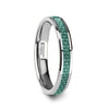 Women's Tungsten Ring with Light Blue Carbon Fiber Inlay - 4mm