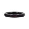 Nefer black tungsten goldstone ring, flat lay