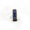 Naxos black tungsten alexandrite ring, angle view