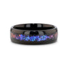 Naxos black tungsten alexandrite ring, flat lay