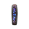 Naxos black tungsten alexandrite ring, front view