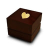 Edom dark wood ring box with engraved heart symbol