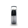 Antioch tungsten ring with handwriting engraving, front view