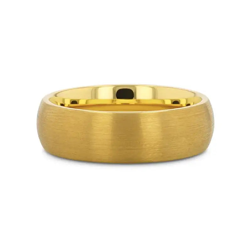 Nubia gold-plated tungsten ring, flat lay