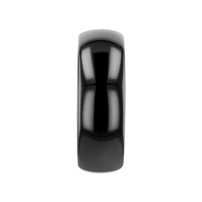 Kratos black titanium ring, side view