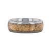 Xerxes tungsten gold flakes ring, flat lay