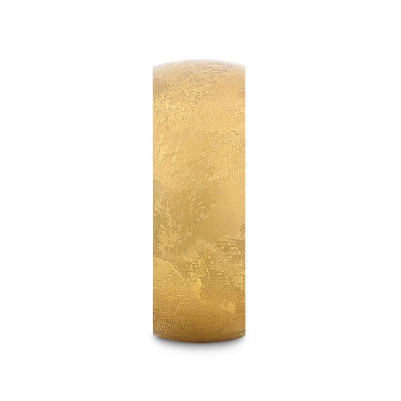 Icarus gold-plated titanium meteorite ring, side view