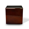 Gilead light-up dark wood ring box, angled view