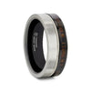 Osiris tungsten black ceramic hybrid ring, side view