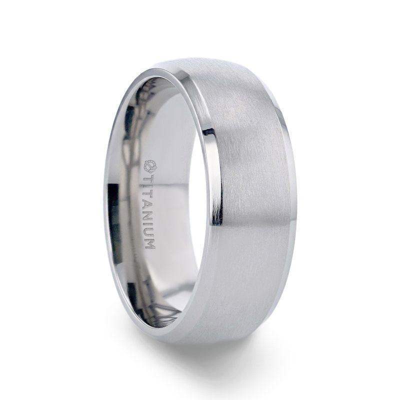 Argos chrome-plated titanium ring, side view