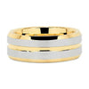 Wolfram-Ringe für Herren, zweifarbig, goldene Eheringe, silbern, matt, 8 mm