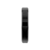 Sidon black tungsten ring, 4mm front view