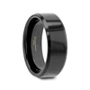 Sidon black tungsten ring, angled view