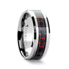 Cyrene tungsten ring with carbon fiber inlay, 8mm side view