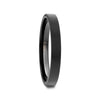 Larissa black tungsten ring, side view