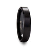 ABBEY Classic Black Tungsten Ring mit polierten Kanten und gebürsteter Mitte 4mm-10mm