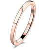 DORIAN Domed Rose Gold Inlaid Tungsten Wedding Band Ring for Women - 2mm