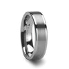 SHEA Women Tungsten Carbide Ring Flat Brushed Center Finish - 4mm & 6mm